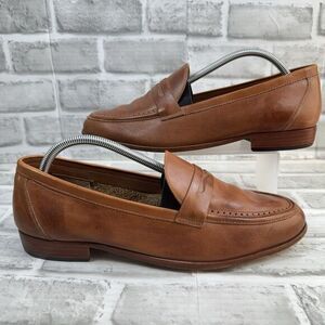 Giorgio Brutini Men's 10.5 D Brown Leather Penny Loafer Dress Shoes